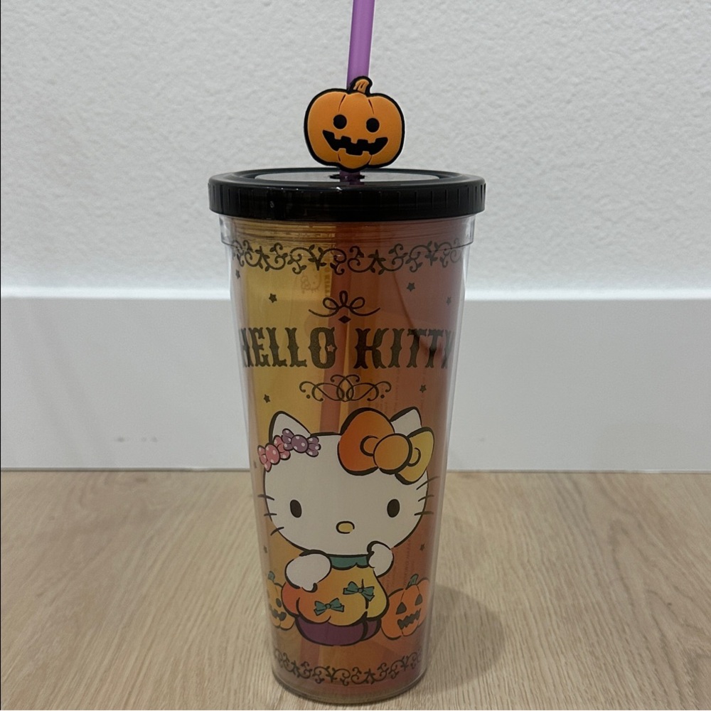 Sanrio Hello Kitty Halloween Tumbler with Straw - Black, Orange, Purple